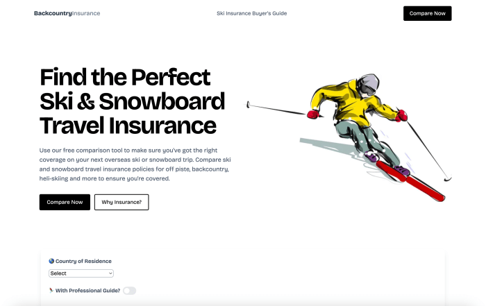 Snowboard Travel Insurance - Award-Winning Cover less than £20